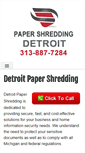 Mobile Screenshot of detroitpapershreddingservice.com